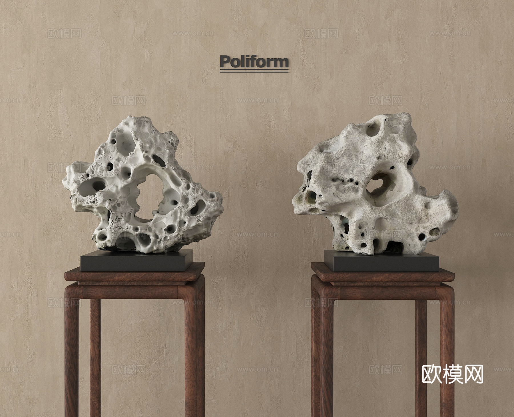新中式雕塑摆件 太湖石雕塑 装饰品摆件3d模型