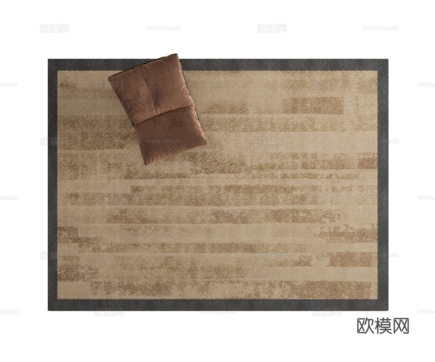 新中式客厅地毯卧室地毯3d模型