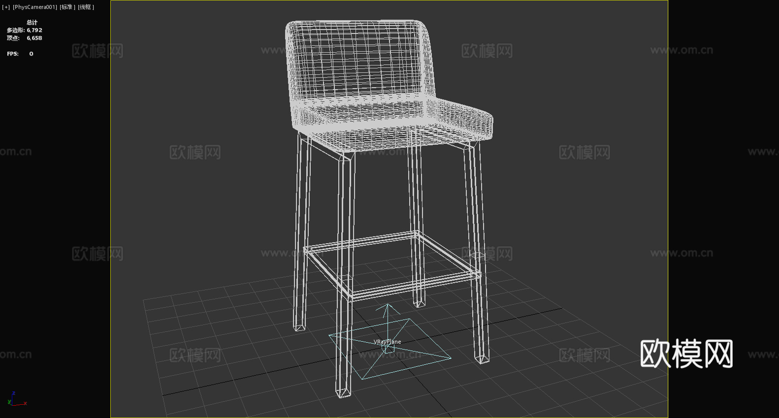 吧台凳 吧凳 高脚凳 带靠背凳3d模型