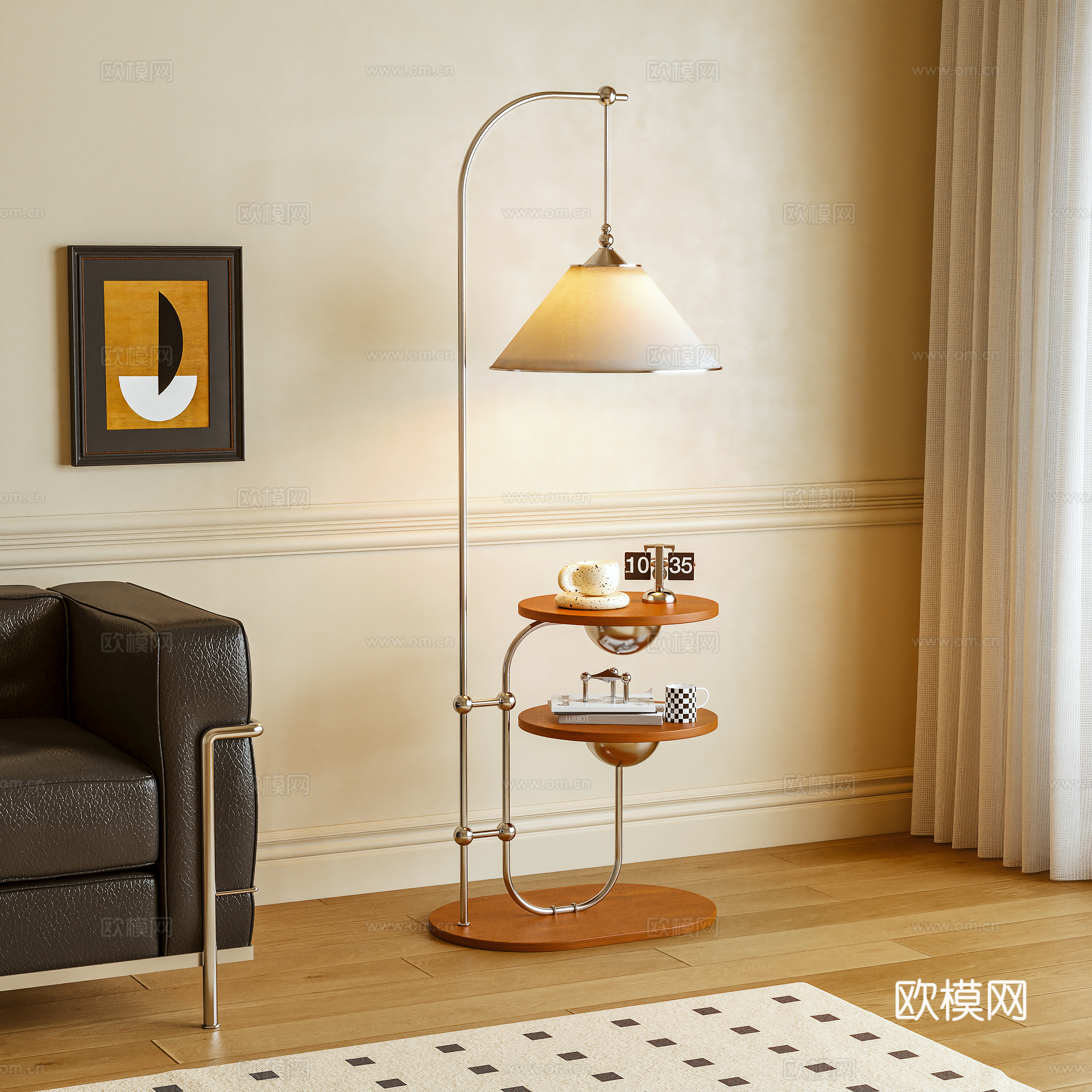 落地灯 边几 装饰灯3d模型