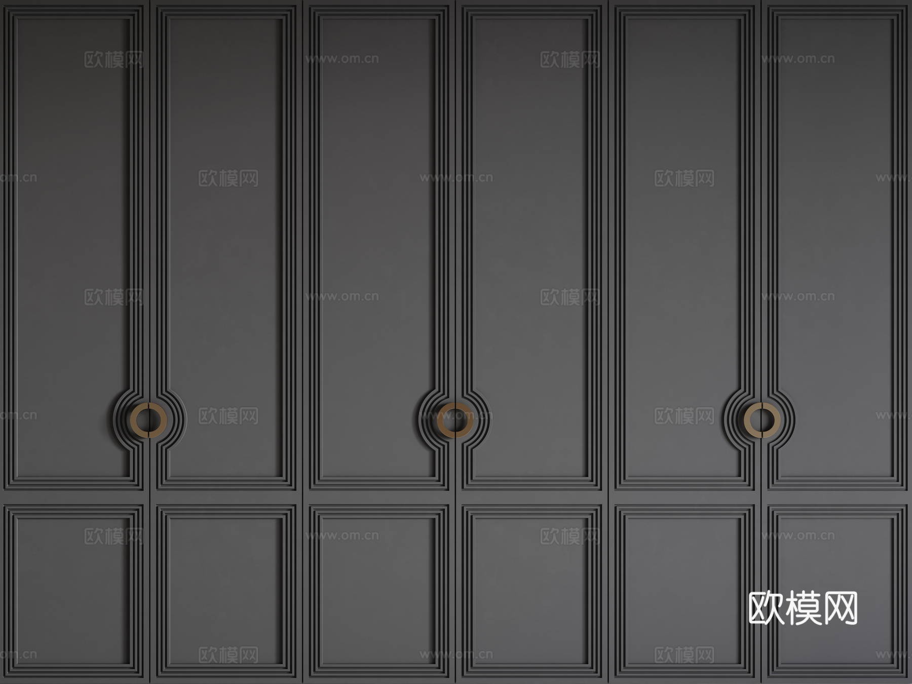 欧式衣柜门 柜门su模型