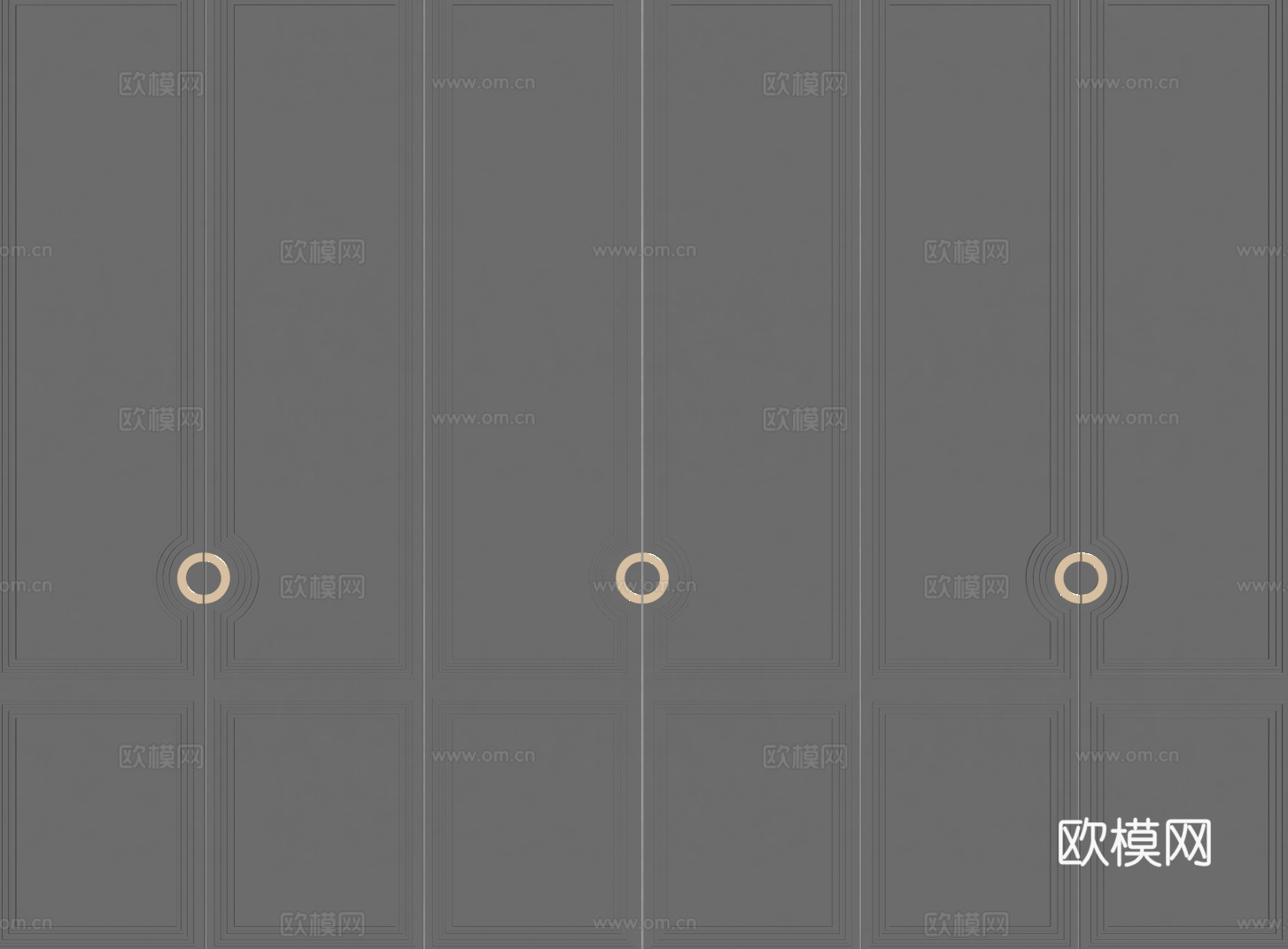 欧式衣柜门 柜门su模型