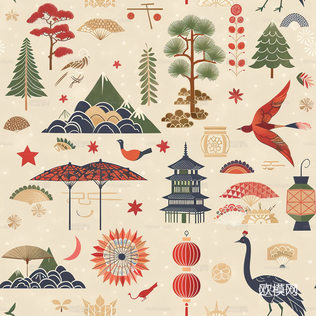 日式壁纸 壁纸 墙画 墙纸下载