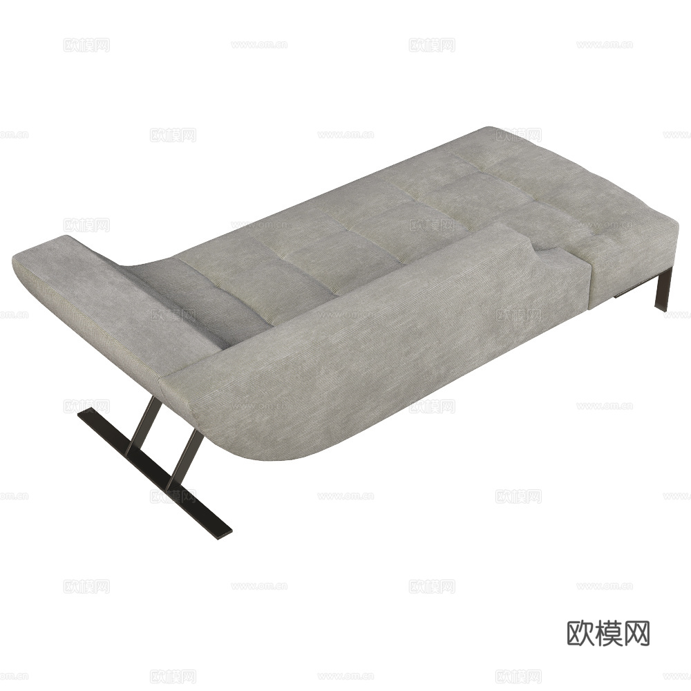 现代意式布艺躺椅3d模型