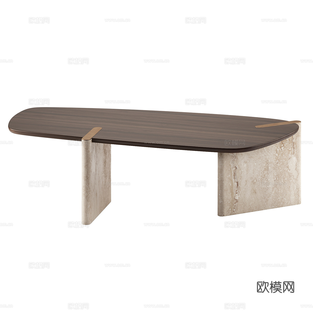 现代侘寂异形茶几3d模型
