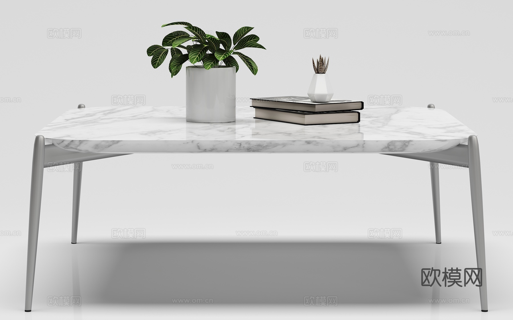 现代茶几摆件组合3d模型