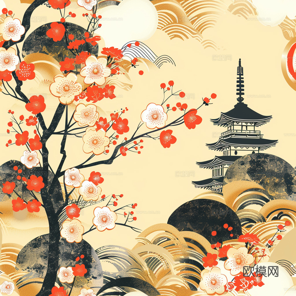 日式壁纸 壁纸 墙画 墙纸下载