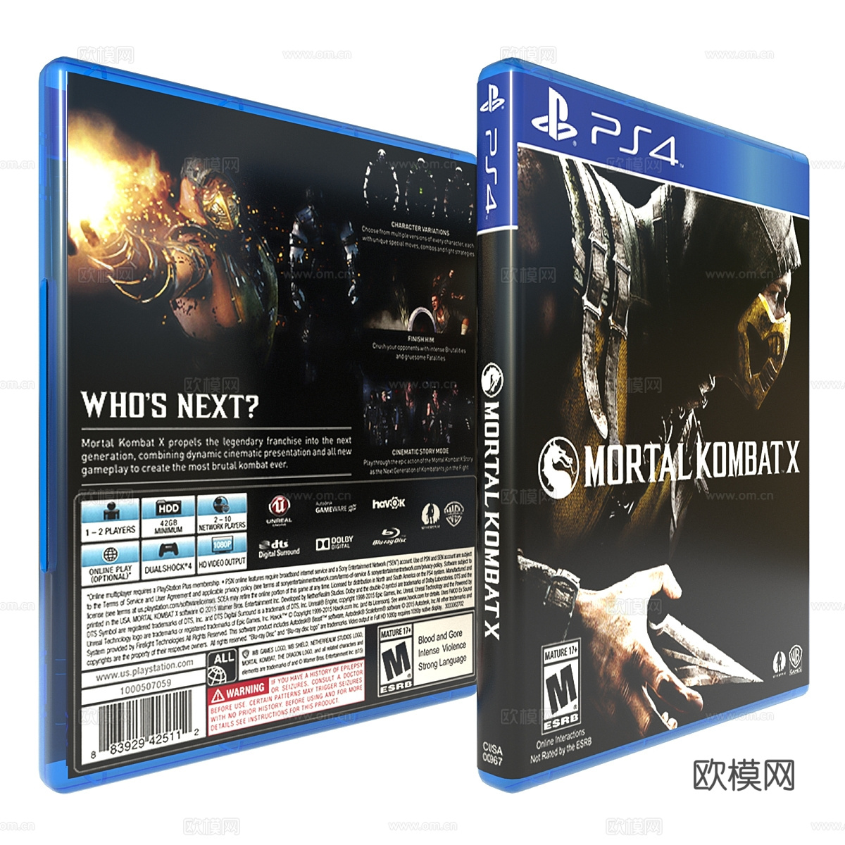 现代 PS4 游戏光盘套装3d模型