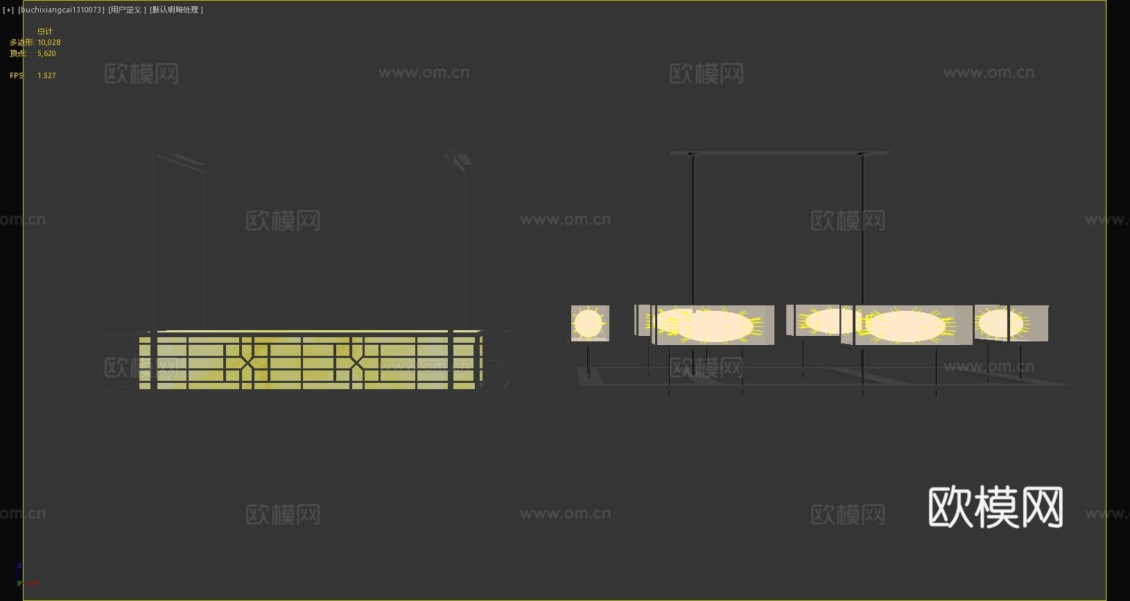 新中式吊灯书房吊灯中式吊灯现代吊灯3d模型