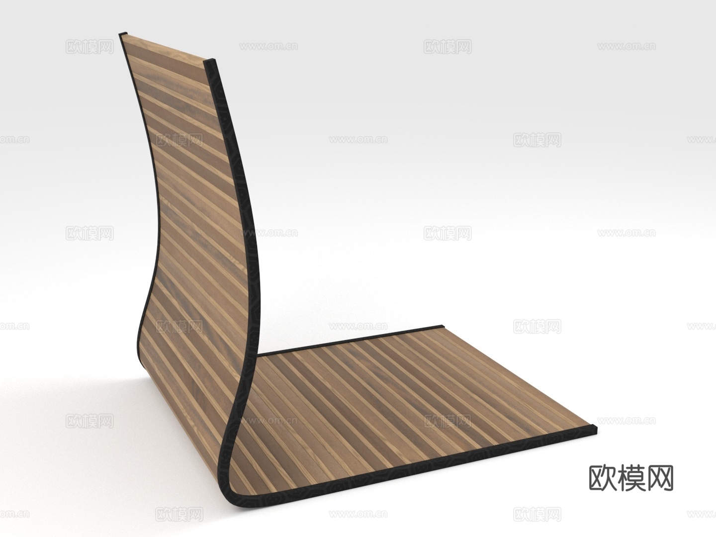 木椅 靠背椅 椅子3d模型