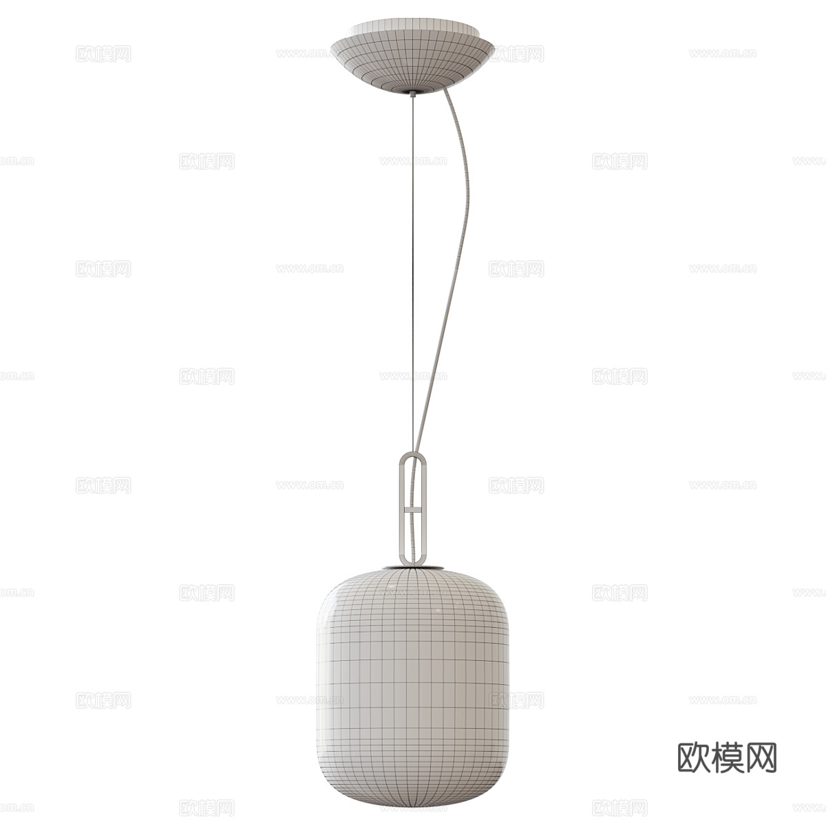 现代意式玻璃装饰吊灯3d模型
