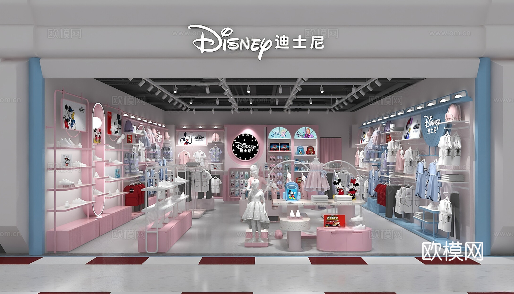 现代服装店 现代儿童服装店3d模型