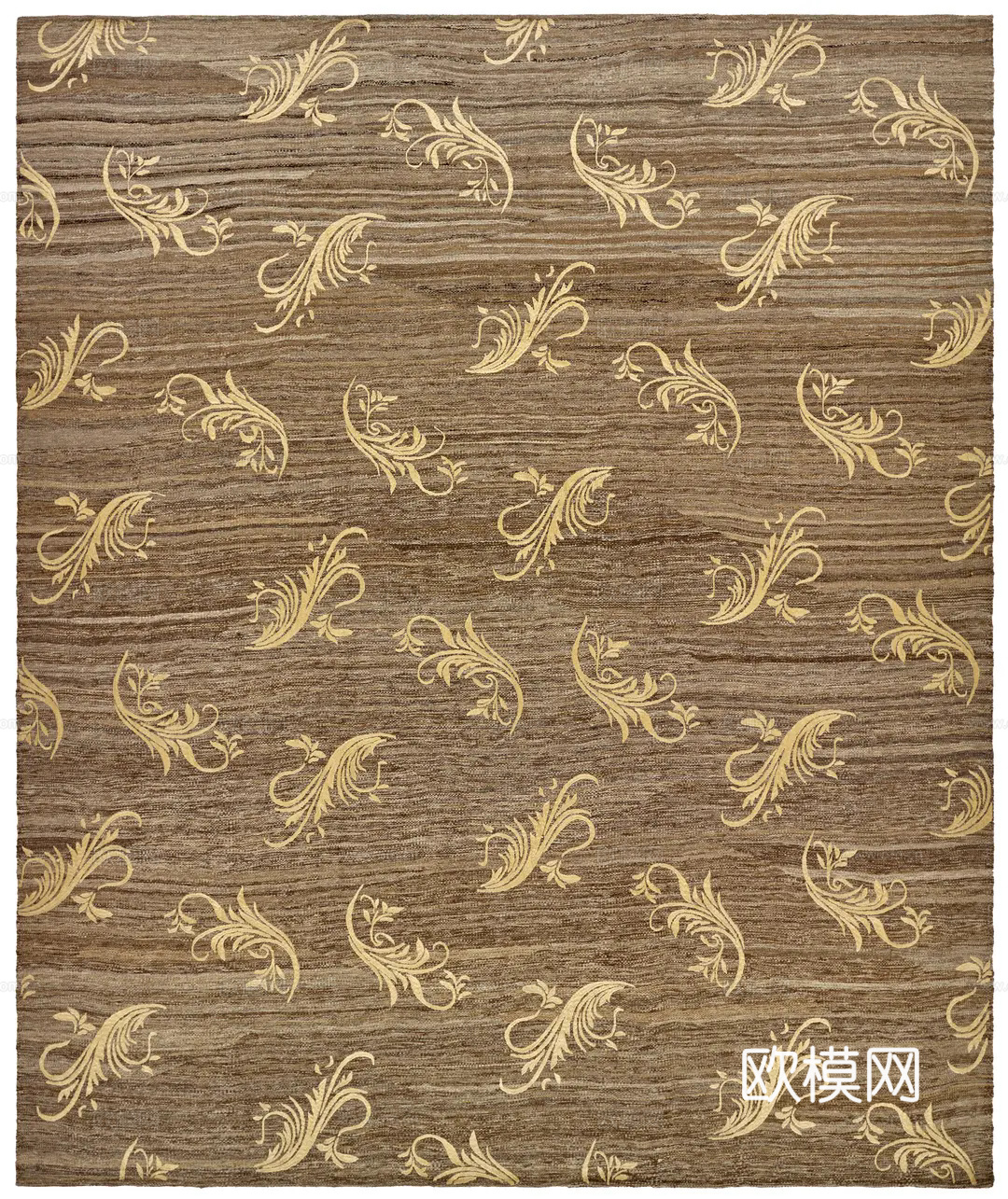 棕色印花地毯