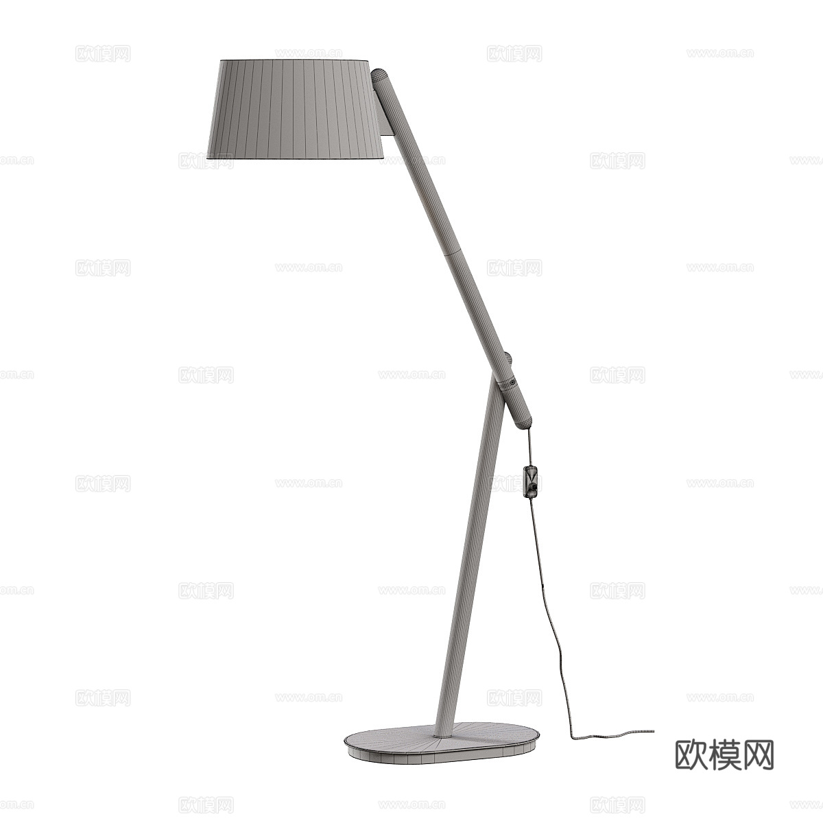 现代意式 CRANE WOOD 落地灯3d模型