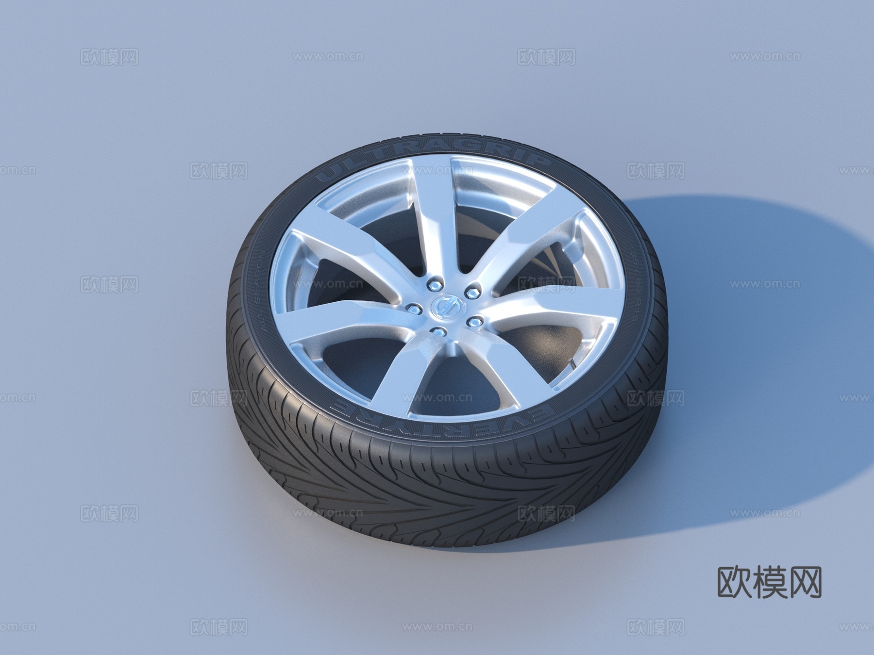 轮胎 汽车车轮 车胎 轮毂3d模型