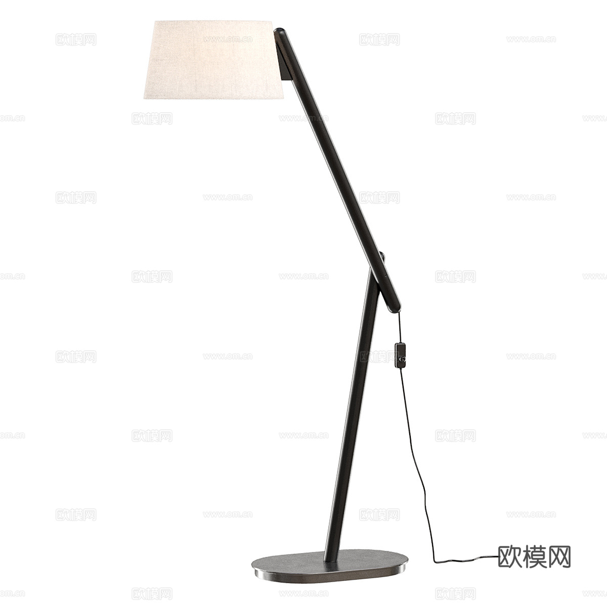 现代意式 CRANE WOOD 落地灯3d模型