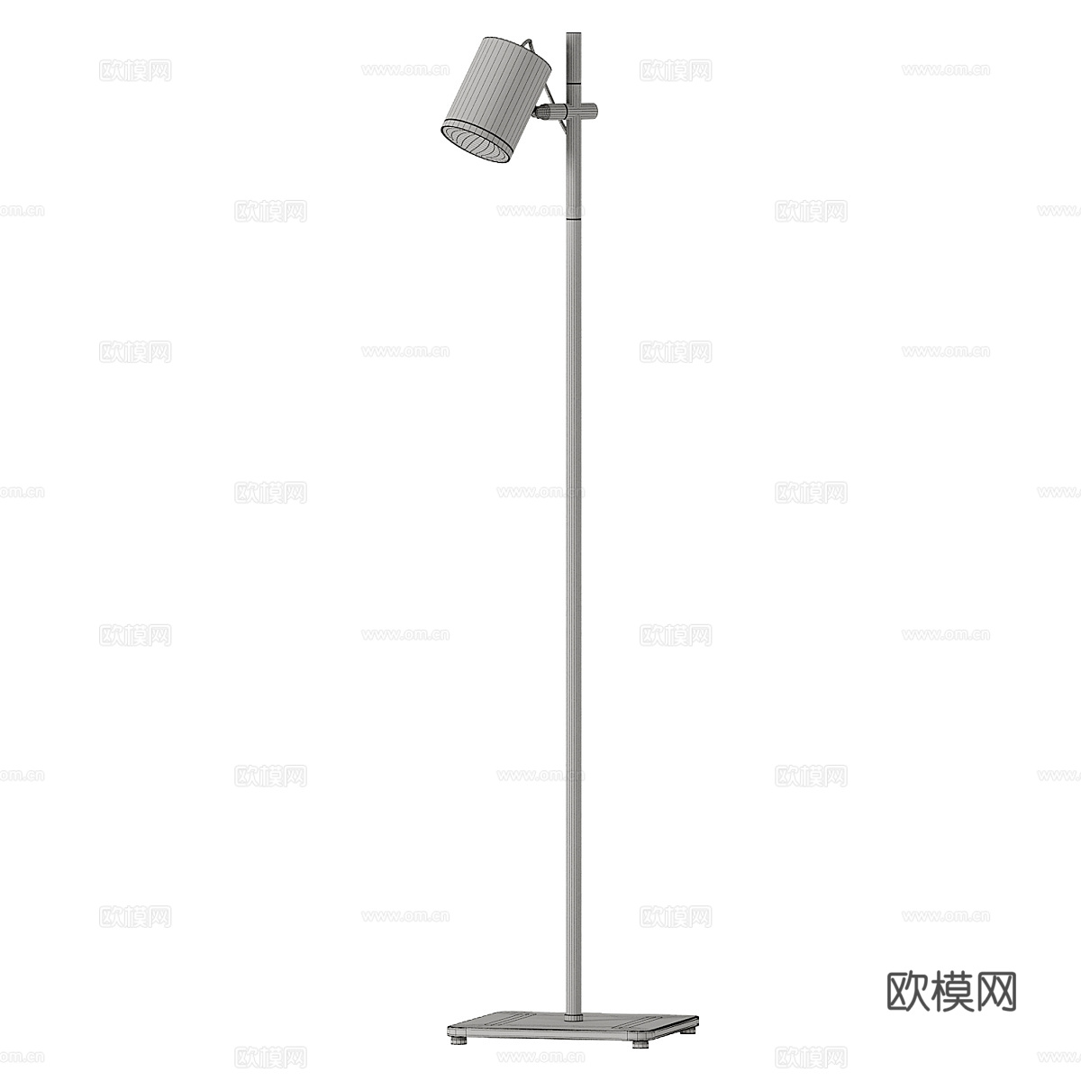 现代轻奢极简金属落地灯3d模型