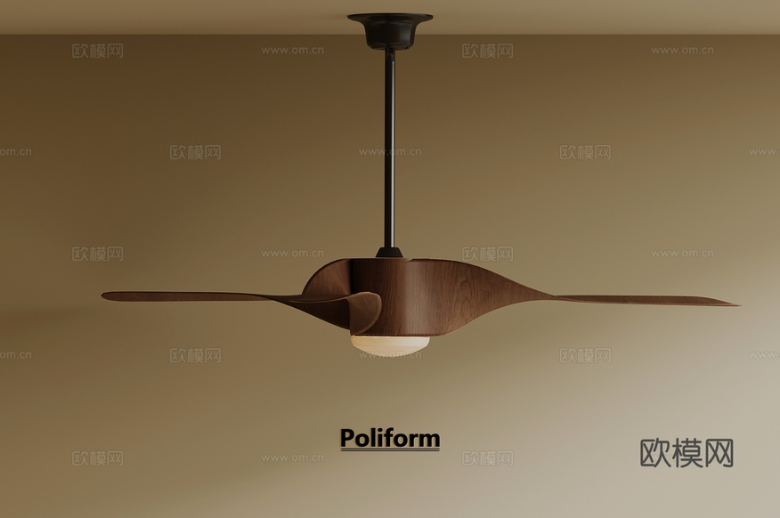現(xiàn)代中古風(fēng)風(fēng)扇燈 吊燈3d模型下載