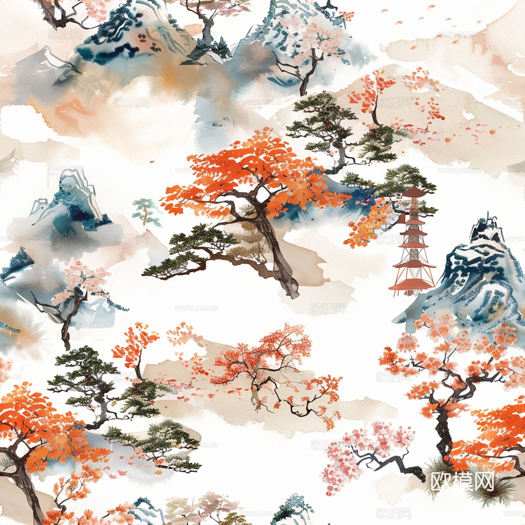 日式壁纸 壁纸 墙画 墙纸