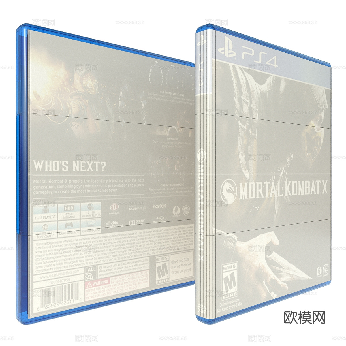 现代 PS4 游戏光盘套装3d模型