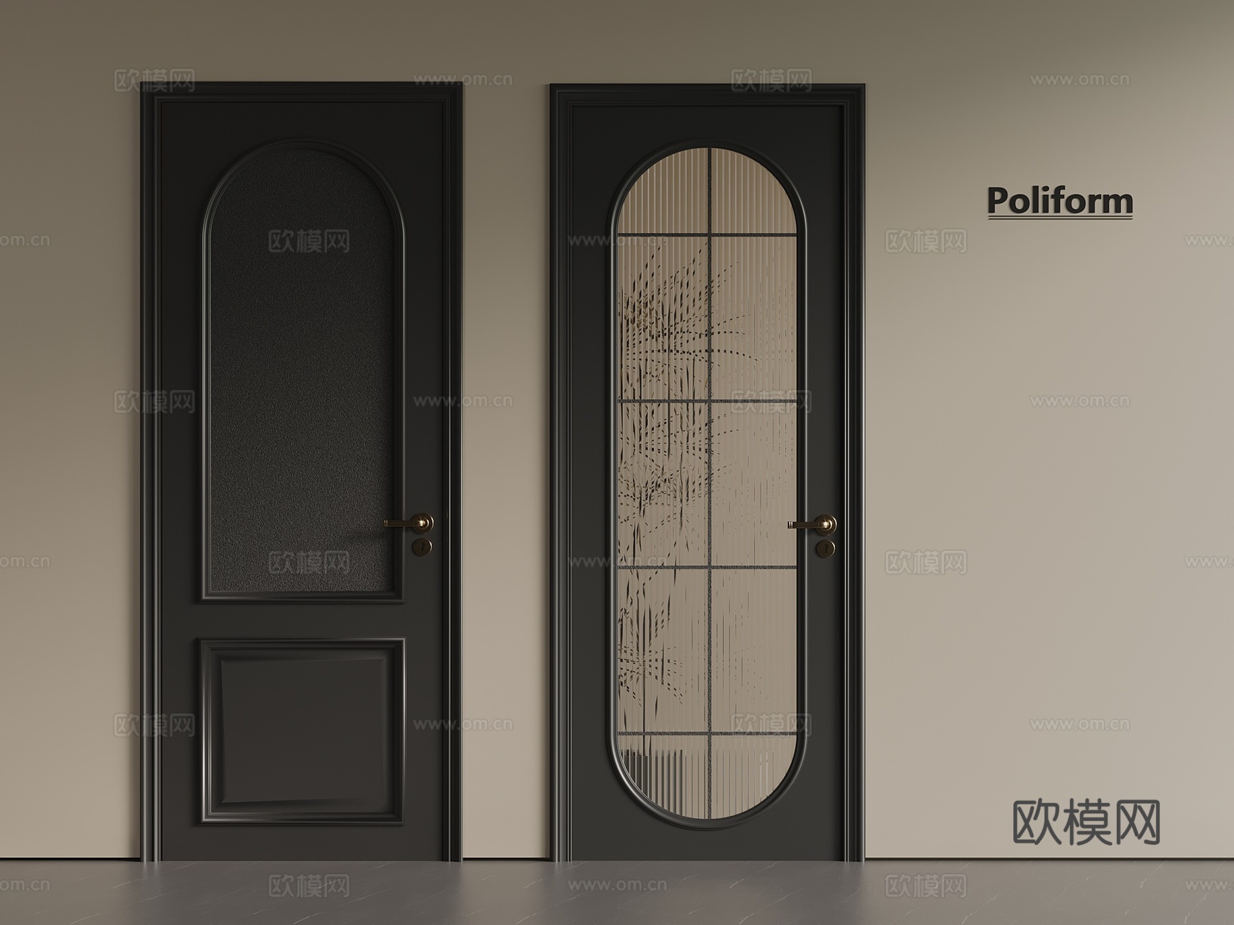 法式 单开门3d模型