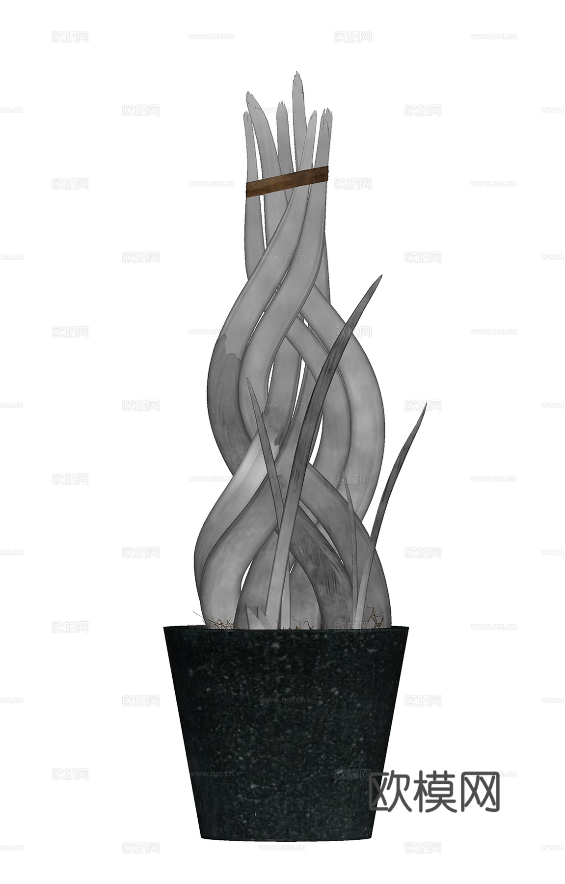 现代简约盆栽盆景  植物花草  室内绿植su模型
