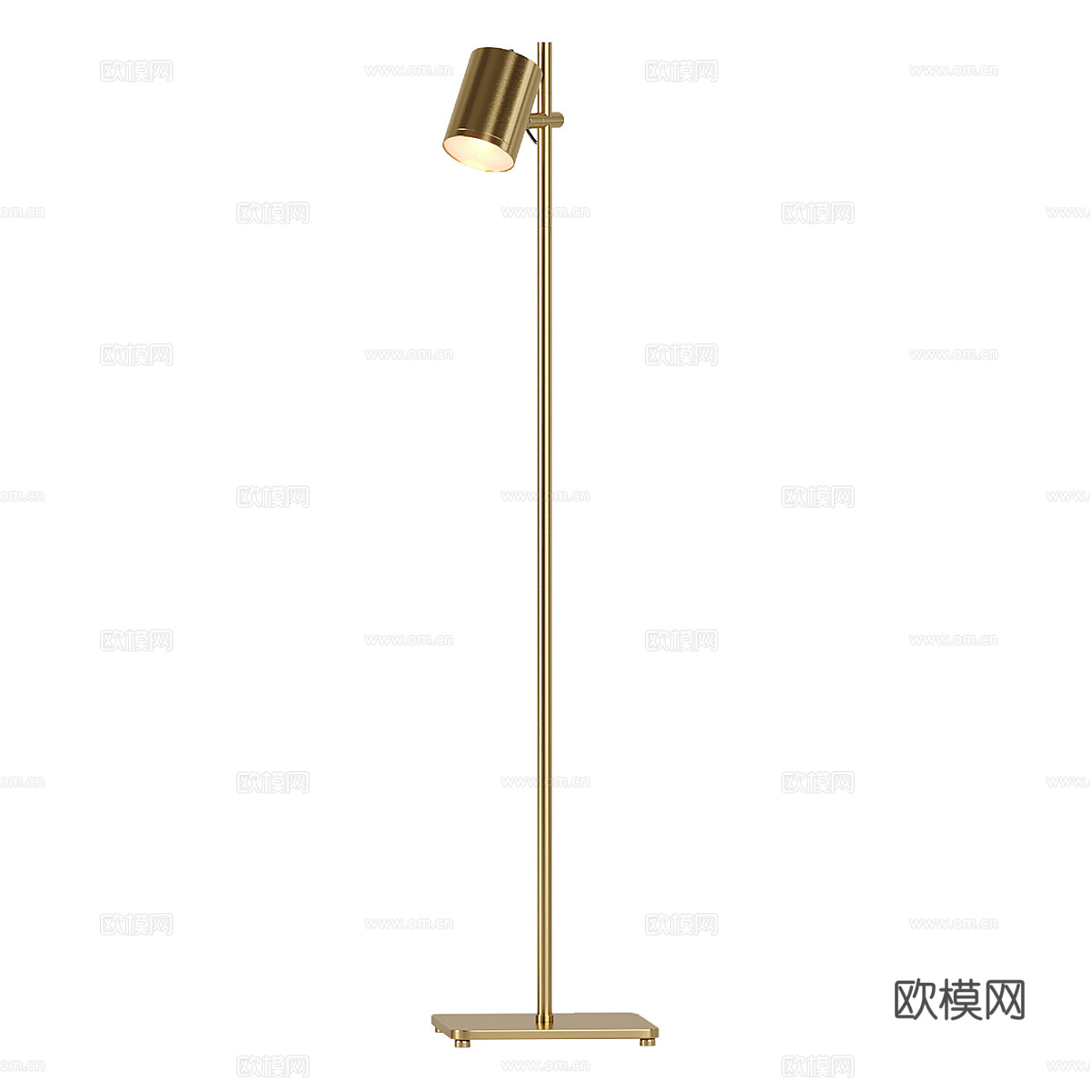 现代轻奢极简金属落地灯3d模型