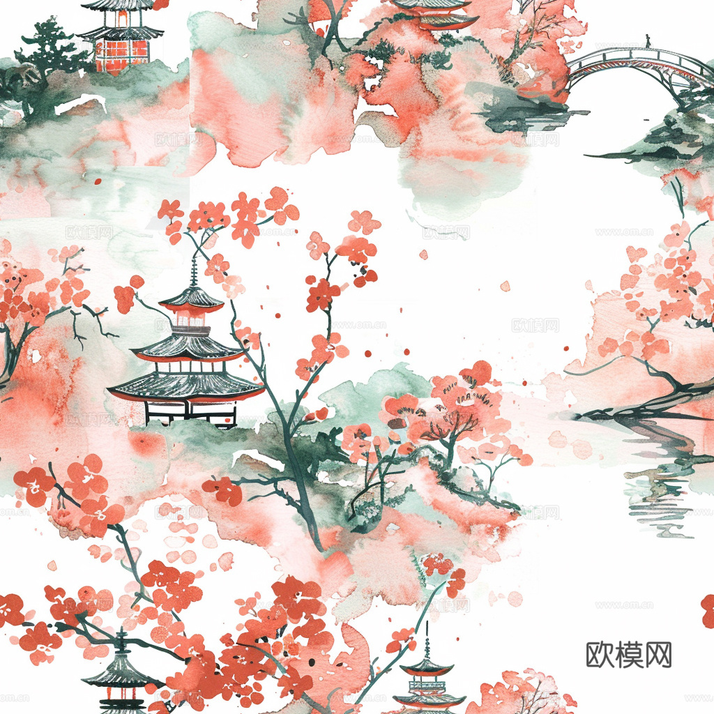 日式壁纸 壁纸 墙画 墙纸