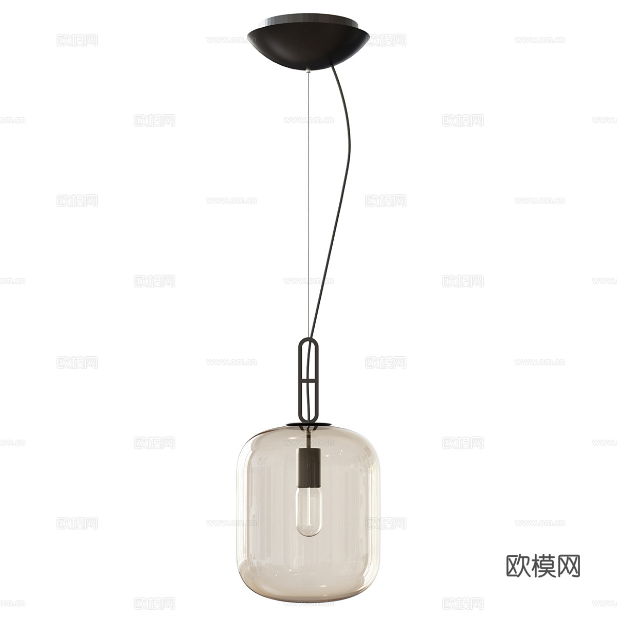 现代意式玻璃装饰吊灯3d模型
