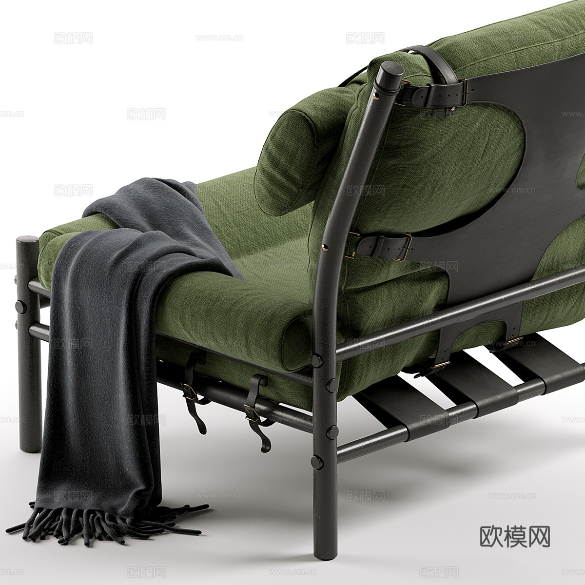 现代意式布艺扶手椅3d模型