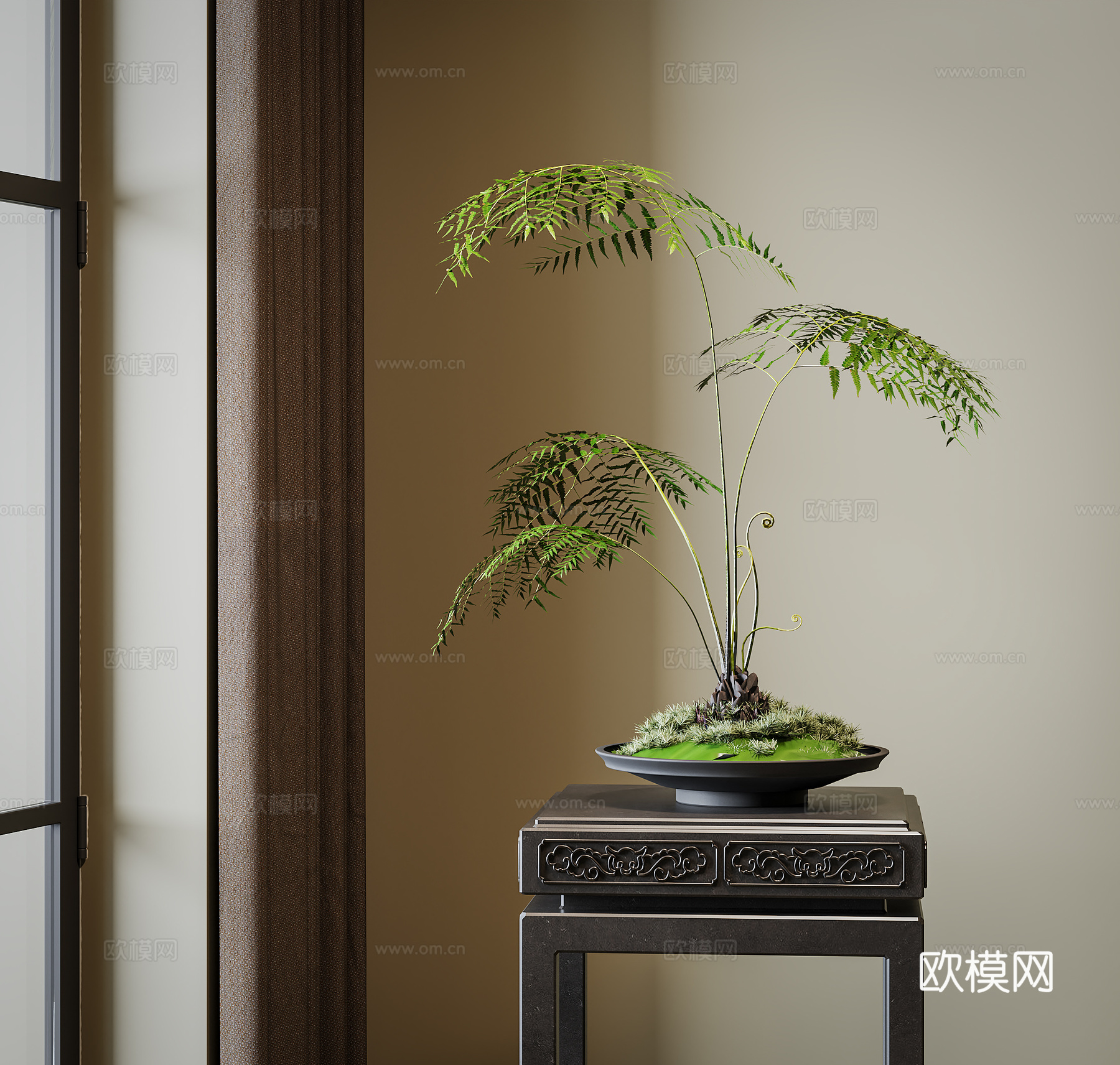 新中式绿植  盆栽盆景  室内盆栽绿植3d模型