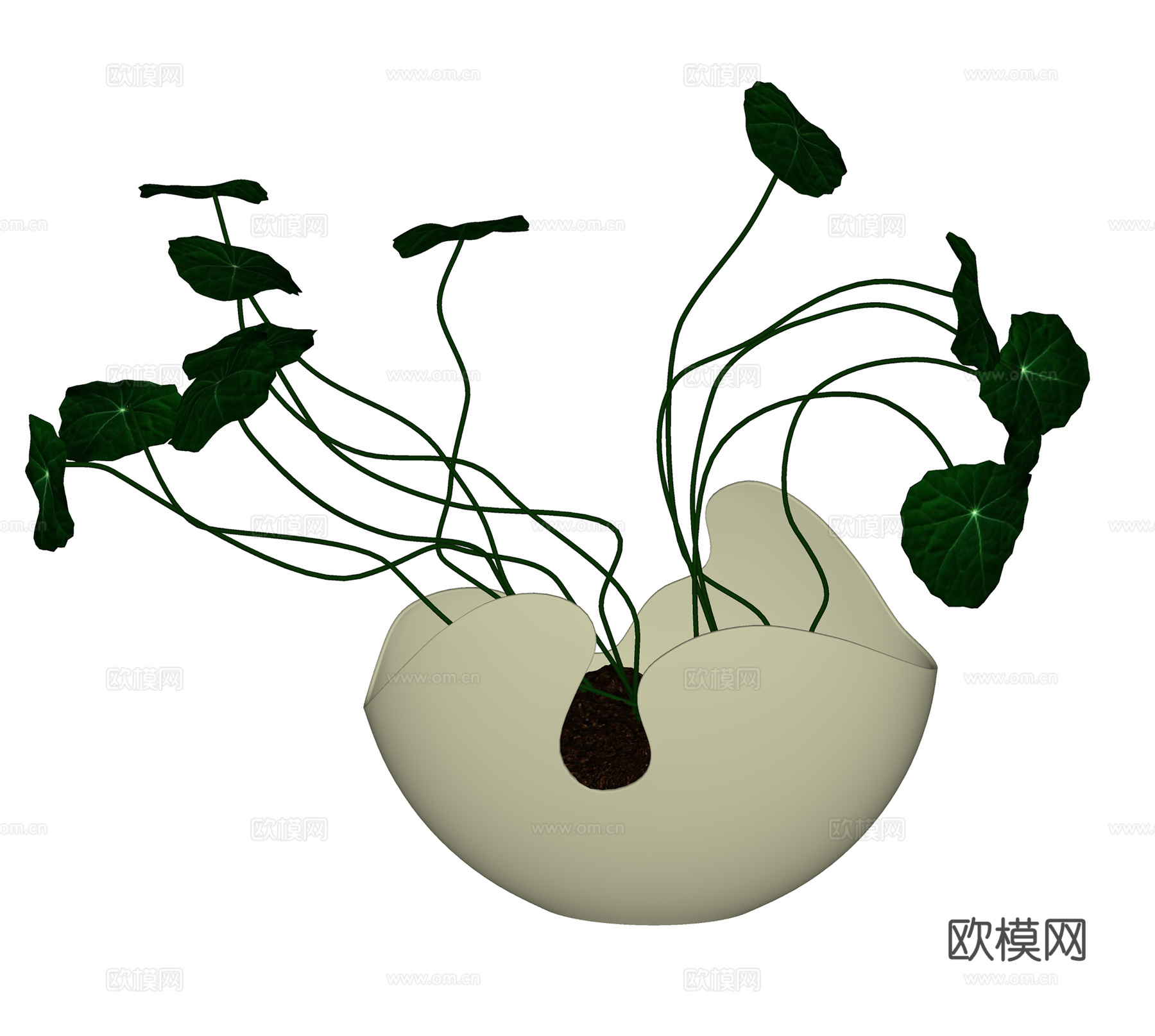 现代盆栽盆景  室内盆栽  绿植盆景su模型