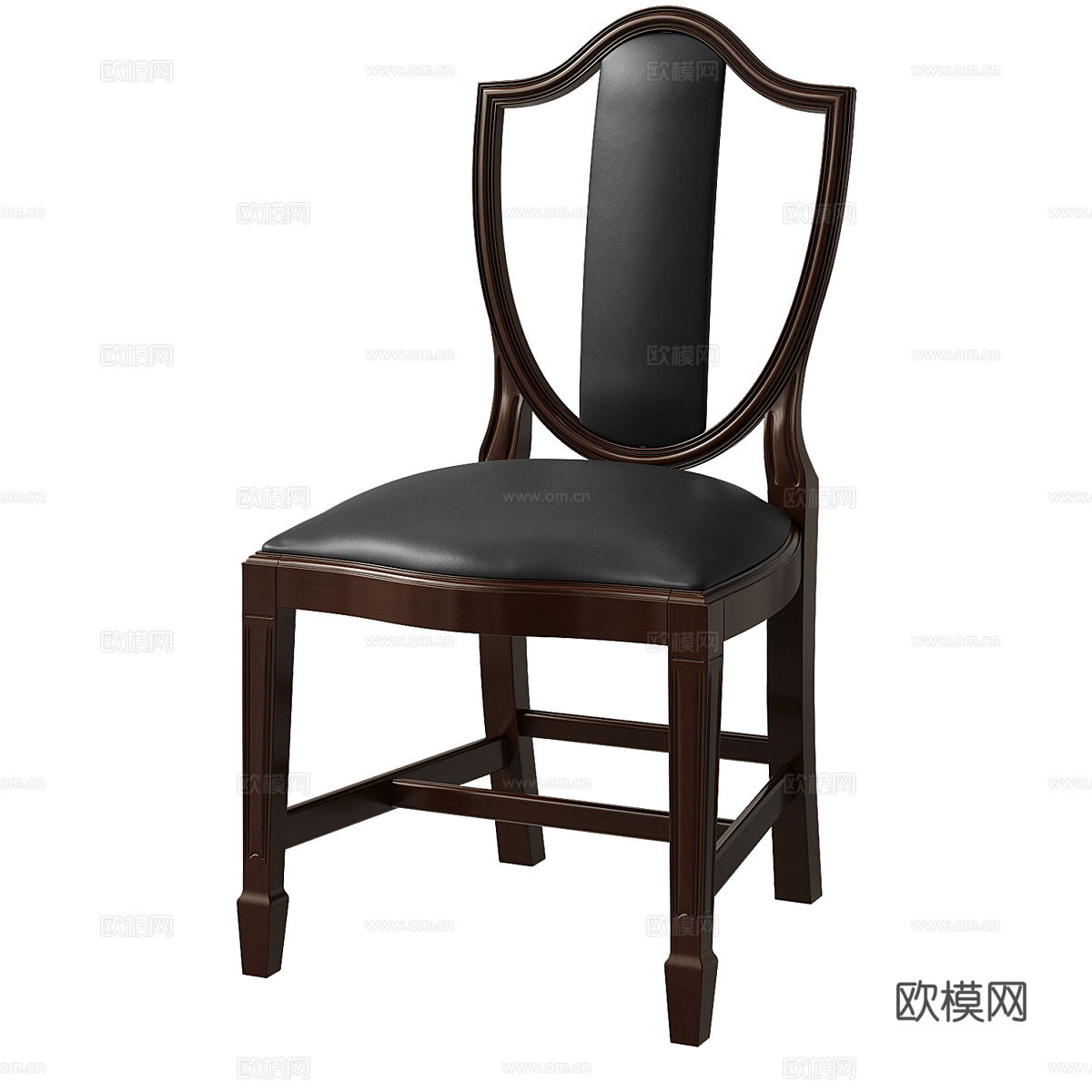 美式复古单椅3d模型