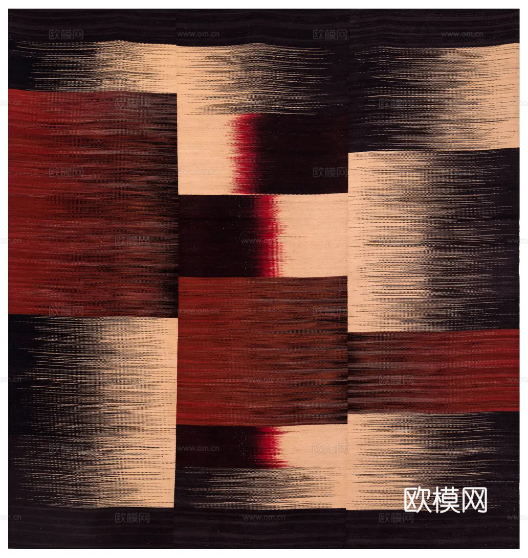 黑红格纹地毯