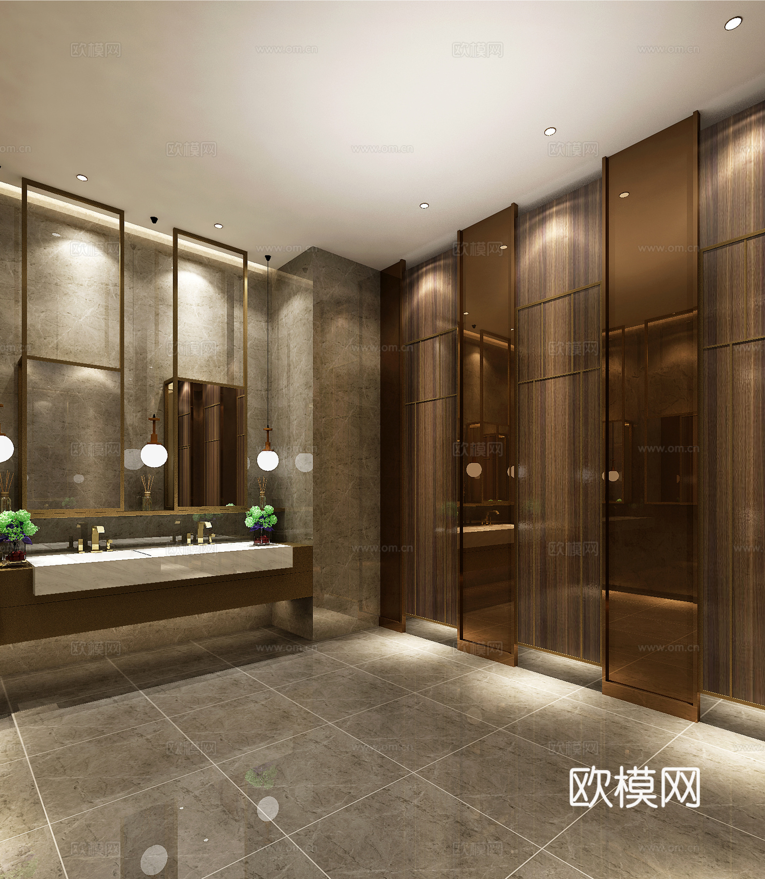 卫生间3d模型下载（渲染图1）