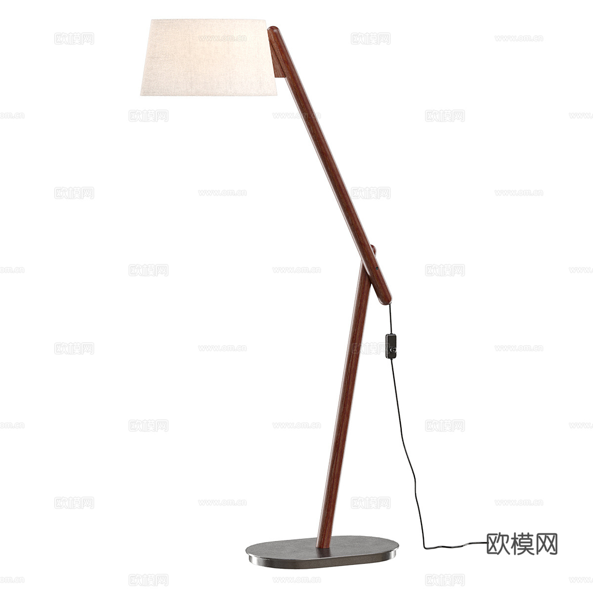 现代意式 CRANE WOOD 落地灯3d模型