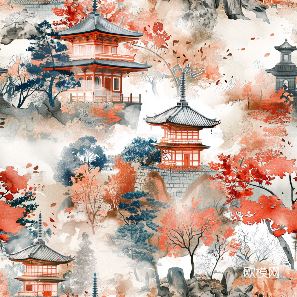 日式壁纸 壁纸 墙画 墙纸下载