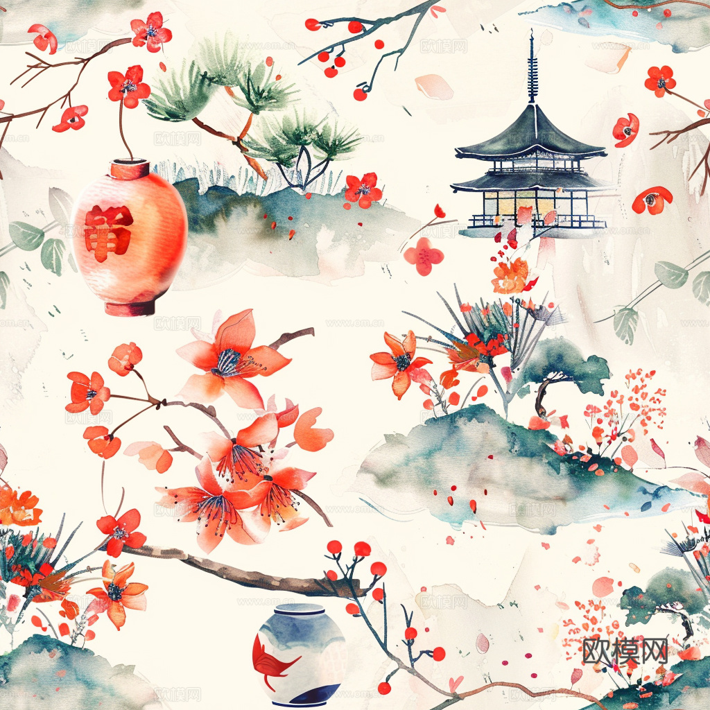 日式壁纸 壁纸 墙画 墙纸下载