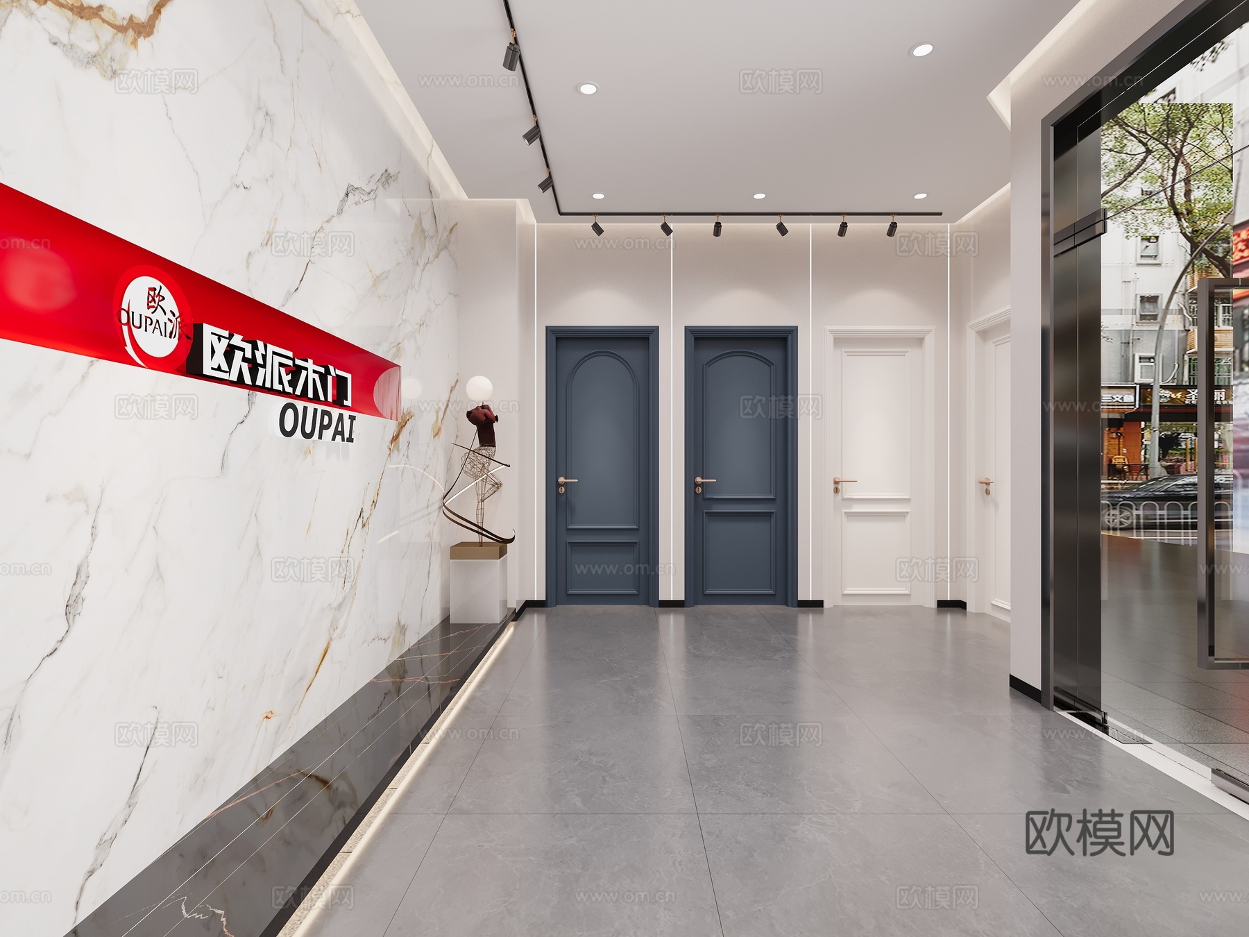 现代门窗店3d模型