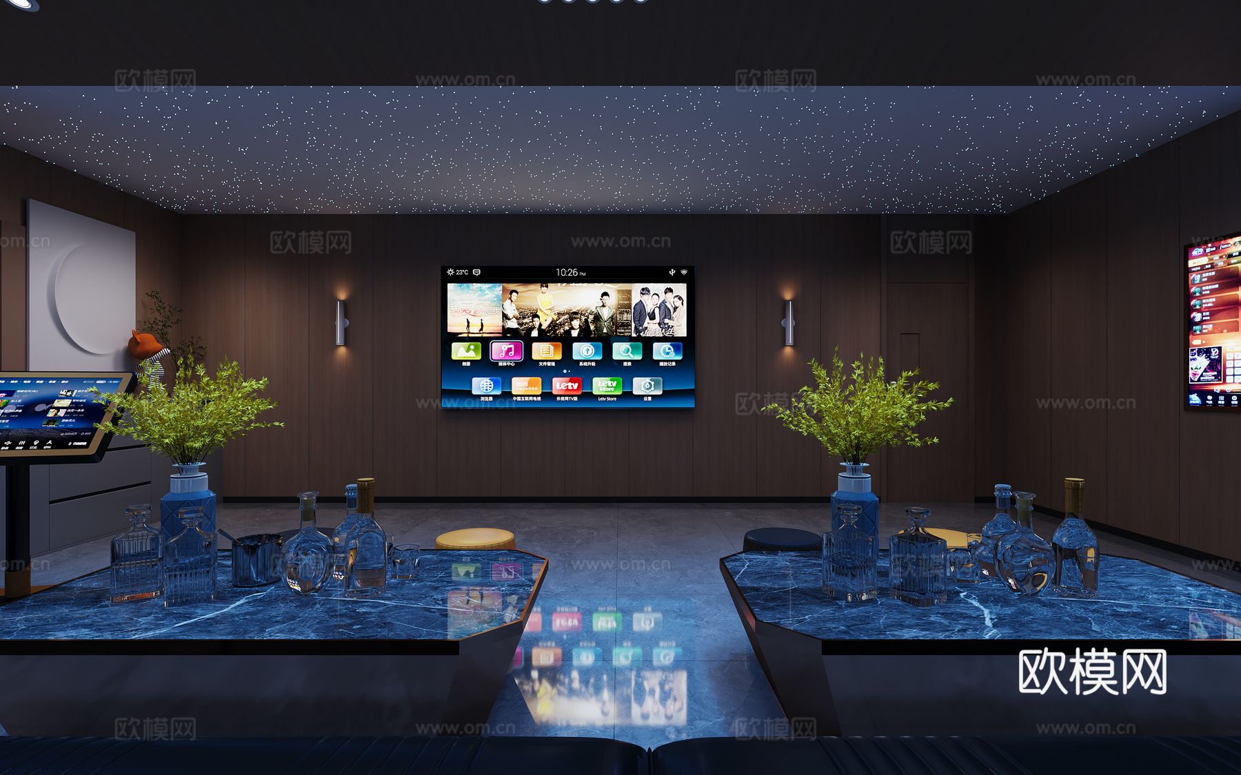 现代KTV包厢3d模型