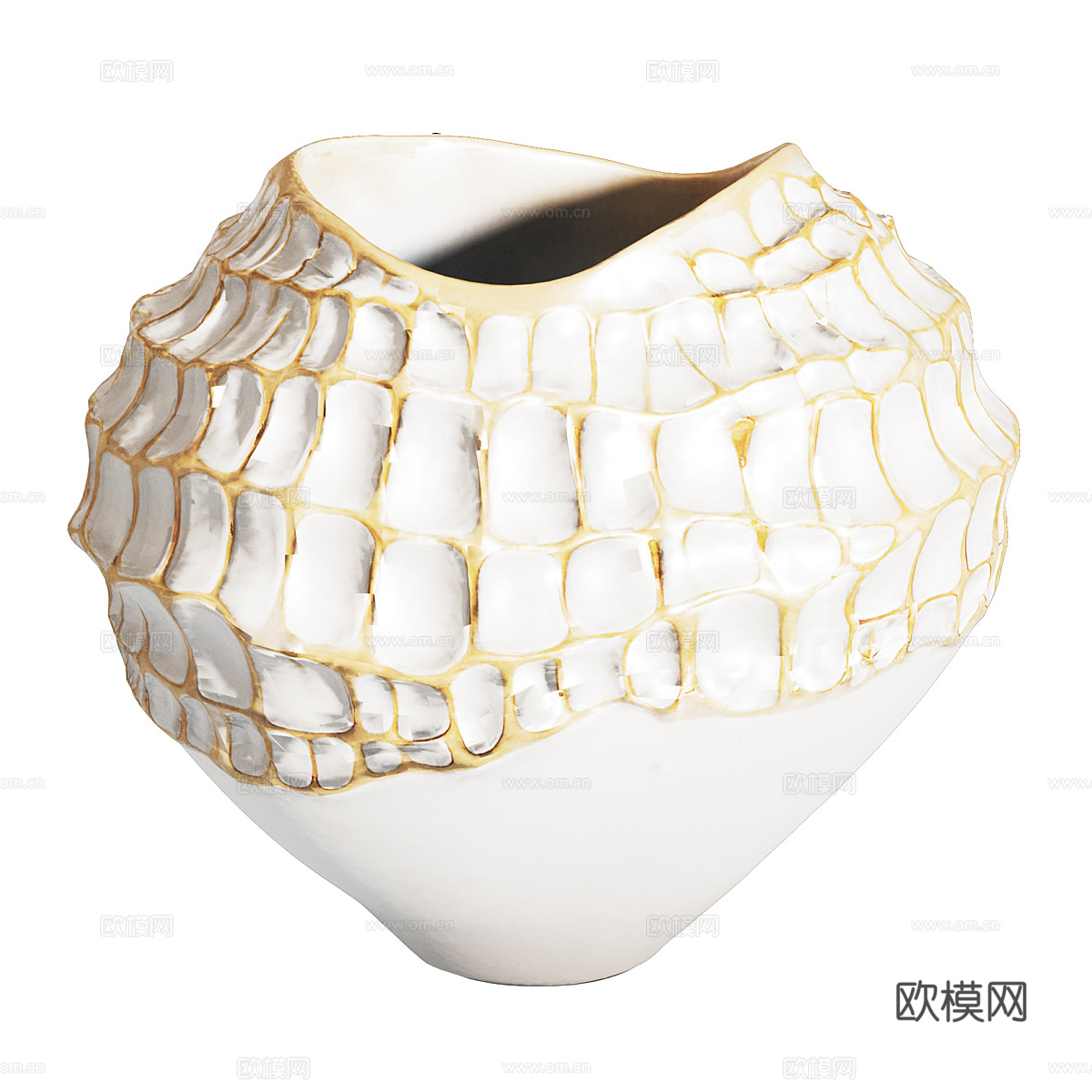 新中式轻奢艺术花瓶 陶罐3d模型