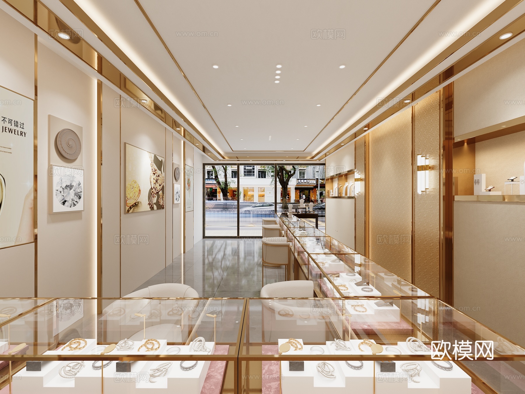现代珠宝店3d模型
