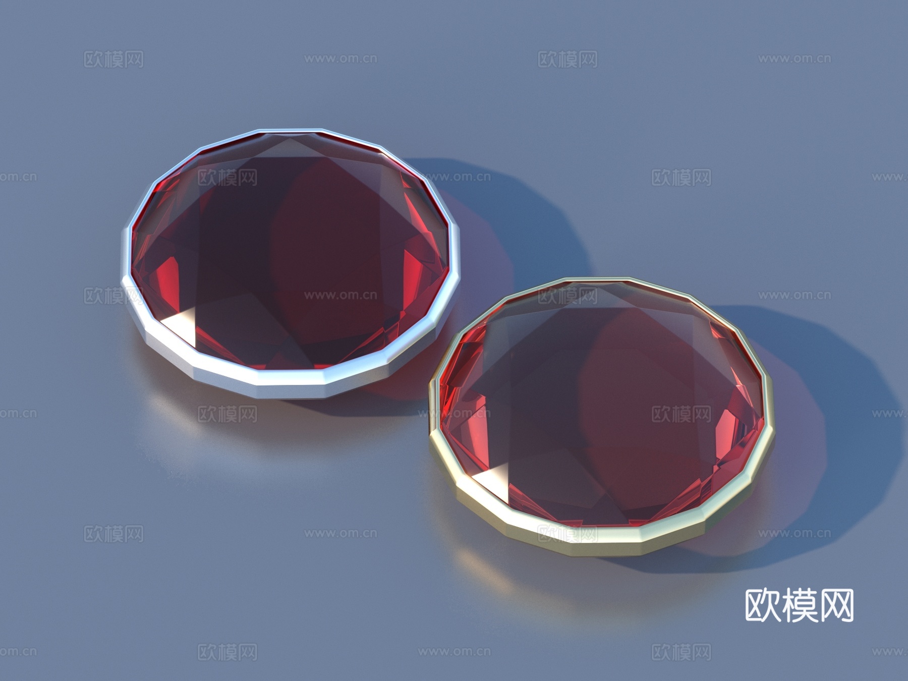 宝石 红宝石 珠宝3d模型
