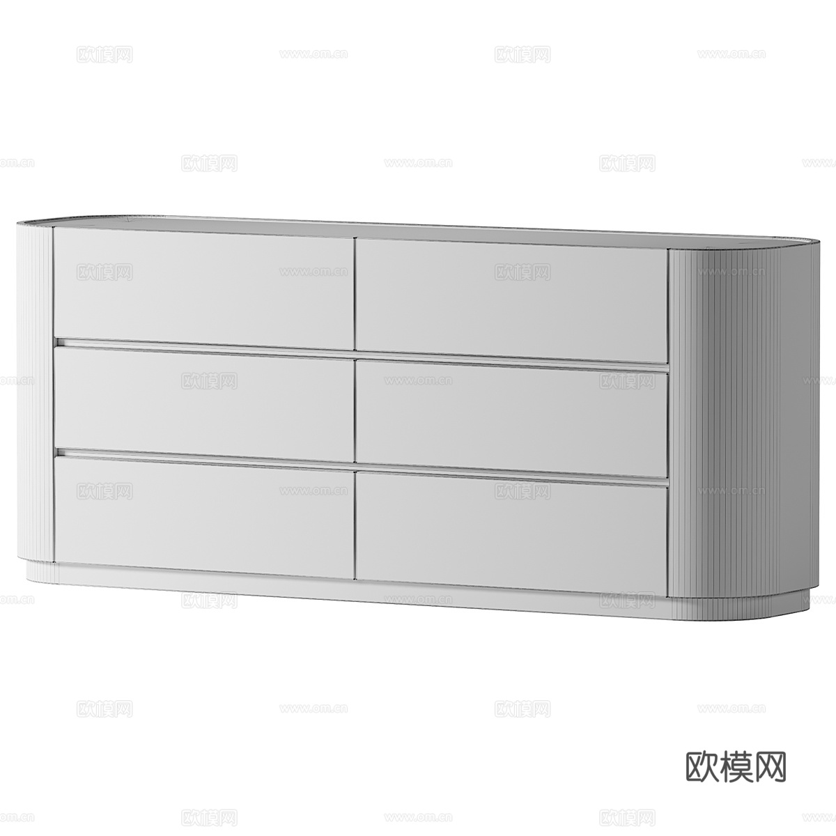 现代意式斗柜 边柜 矮柜 抽屉柜3d模型