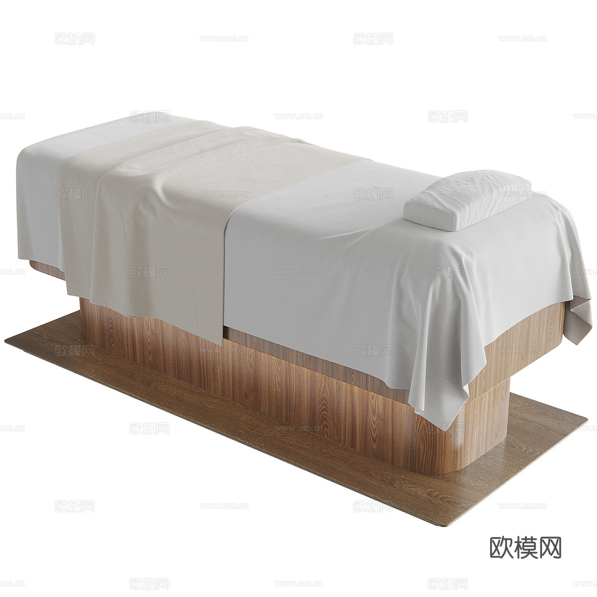 新中式按摩床3d模型