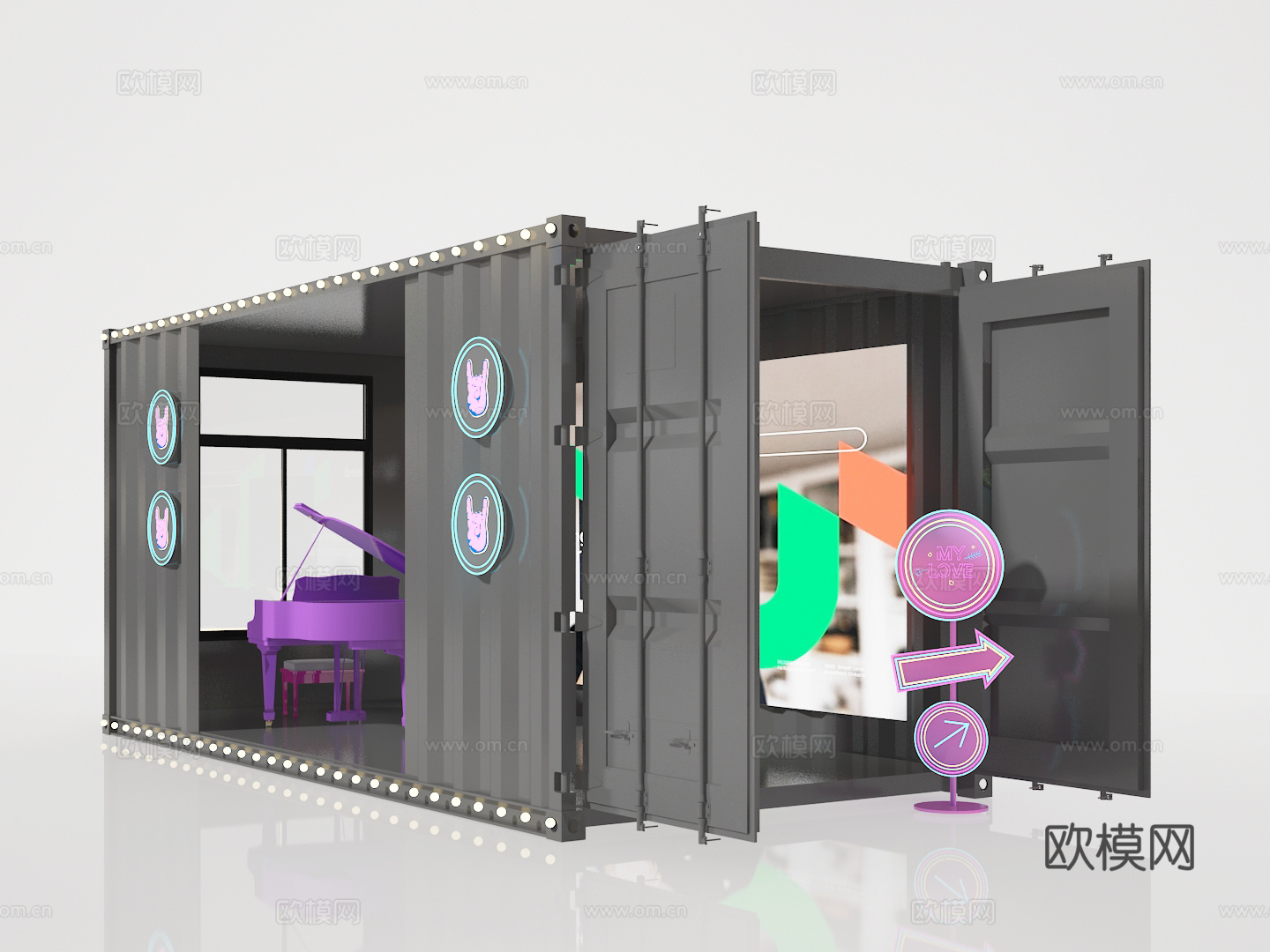 集装箱美陈3d模型