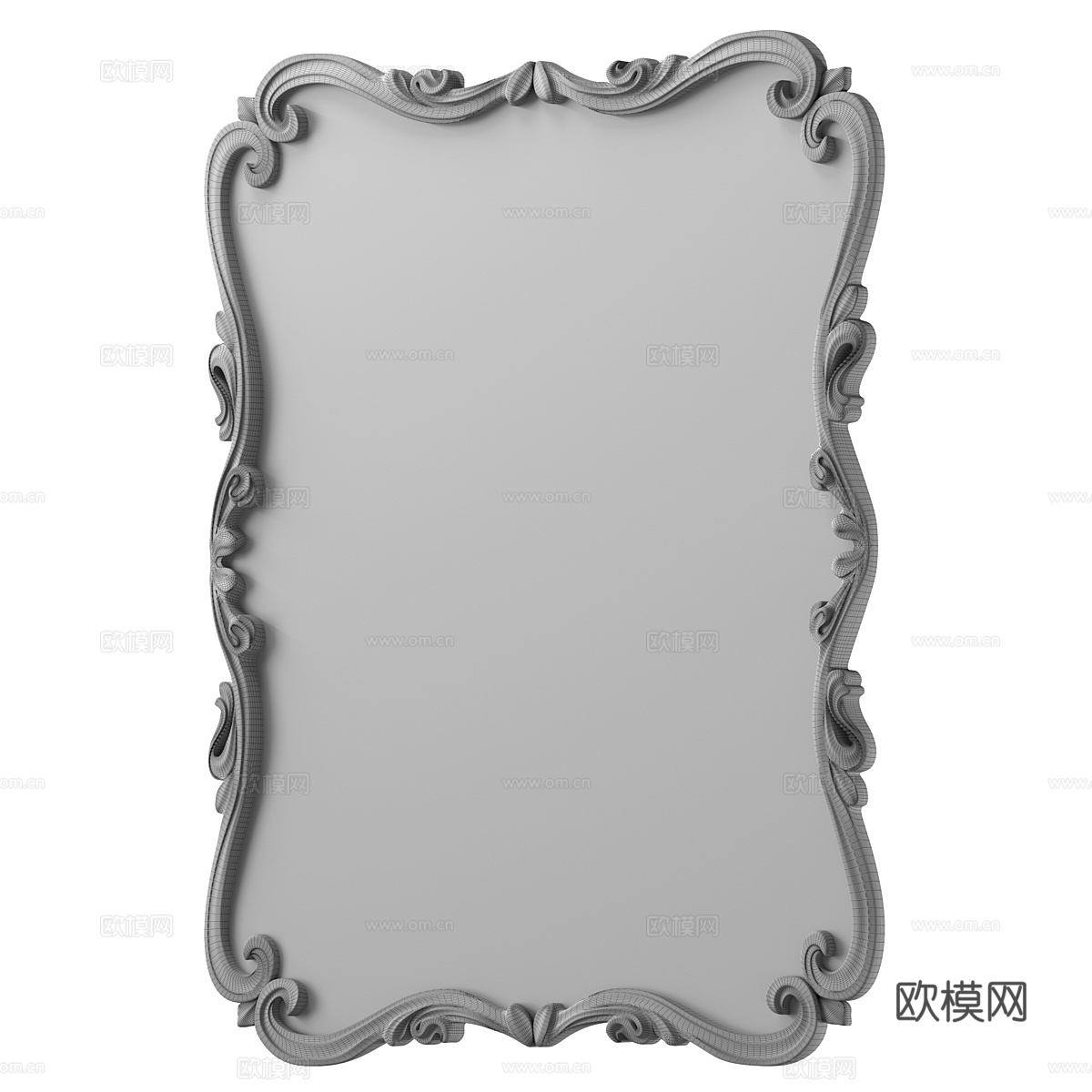 法式装饰镜子3d模型