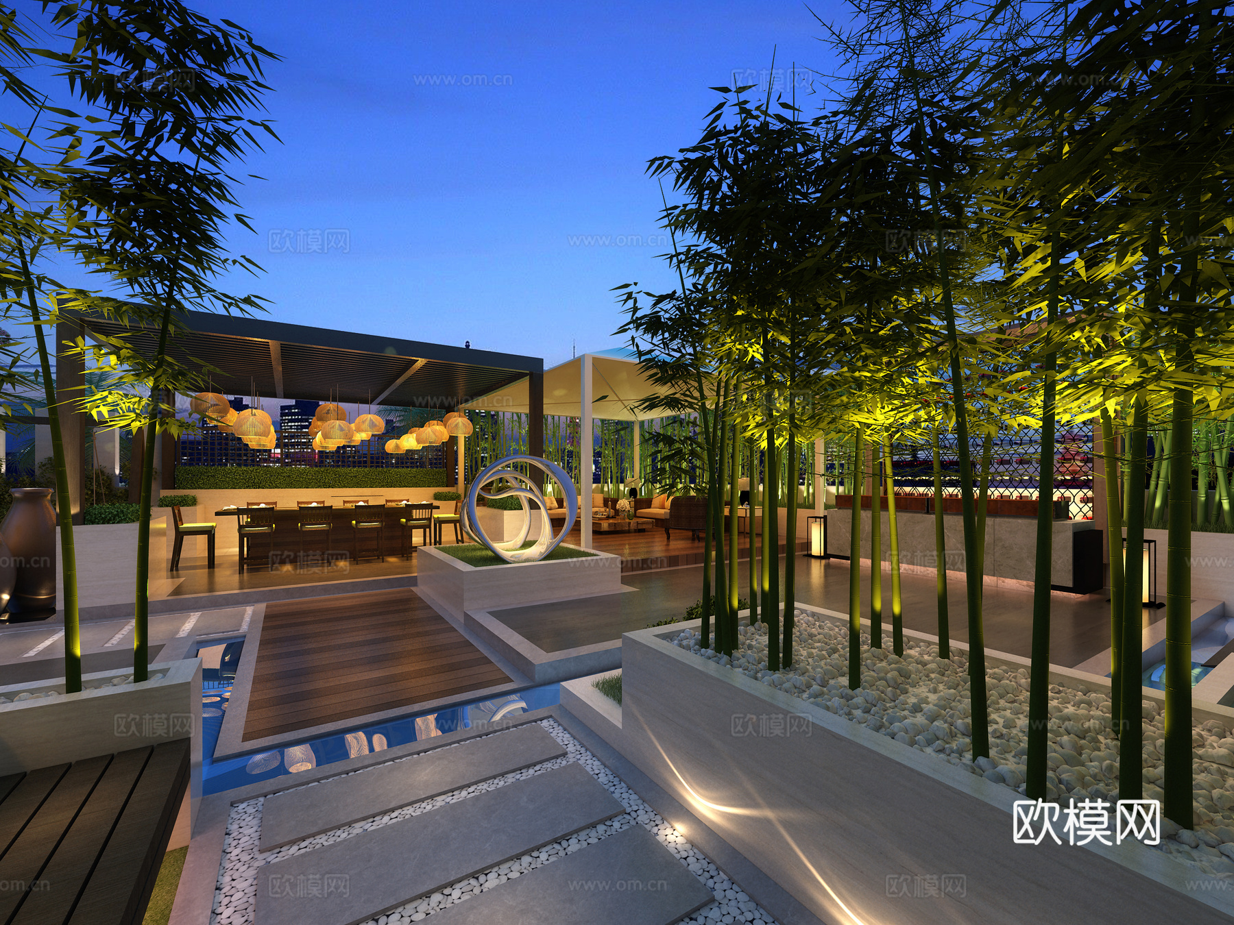 花园3d模型下载（渲染图3）