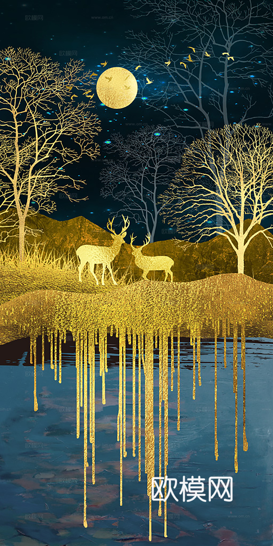 中式新中式挂画 油画水彩画 装饰画挂画下载