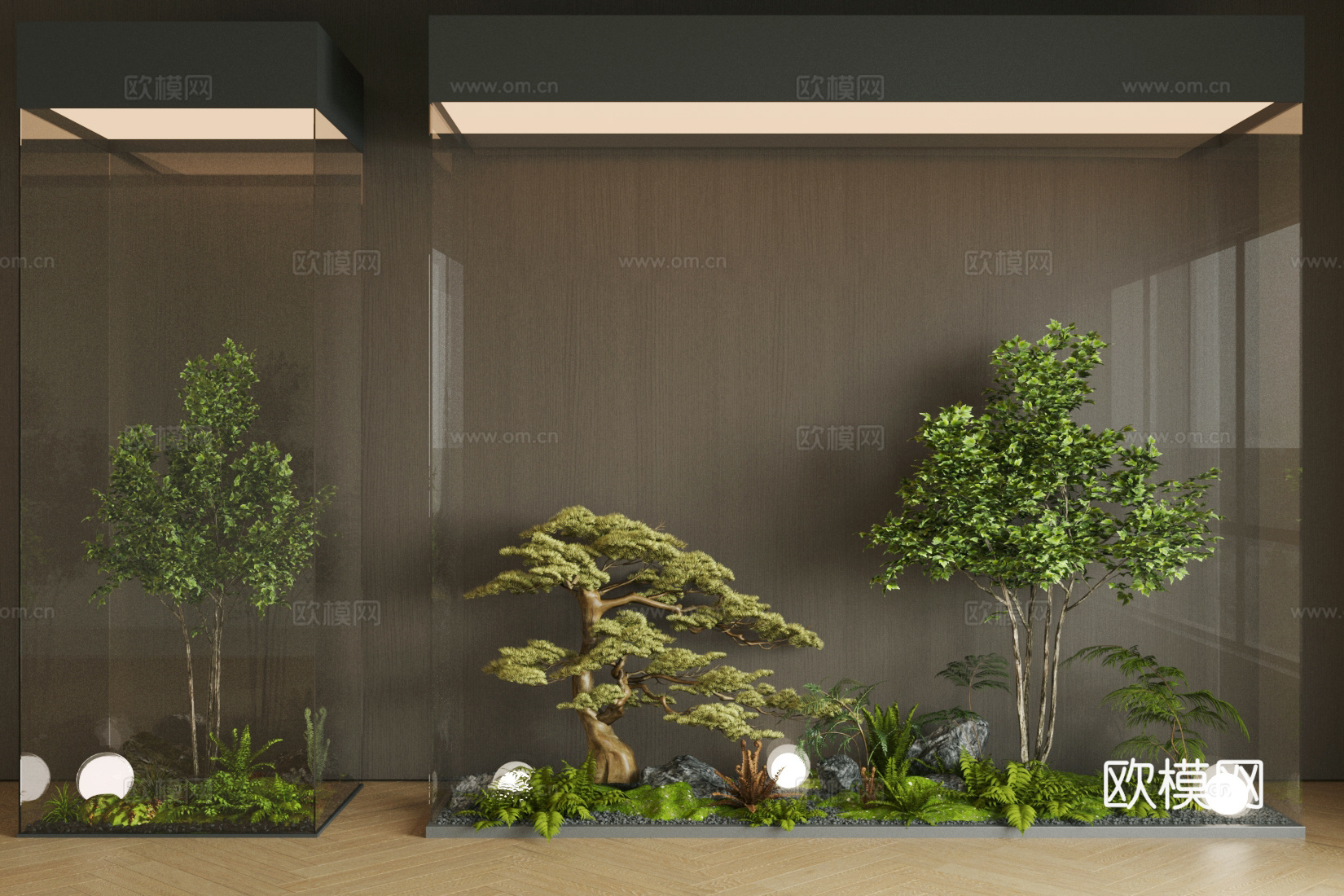 室内景观 景观小品 室内造景 植物堆 植物组合 庭院小品3d模型